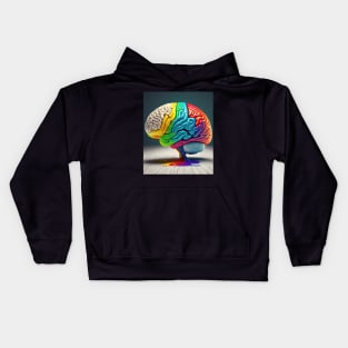 Multicolored brain Kids Hoodie